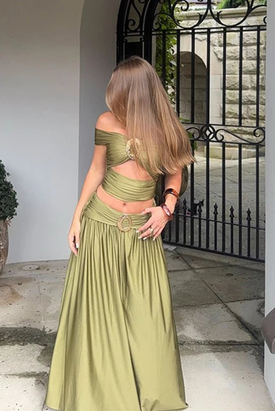 SOERA Sienna Two-Piece Crop Set - Matching Sets - SOERA-676419-A-M-90595 Green M