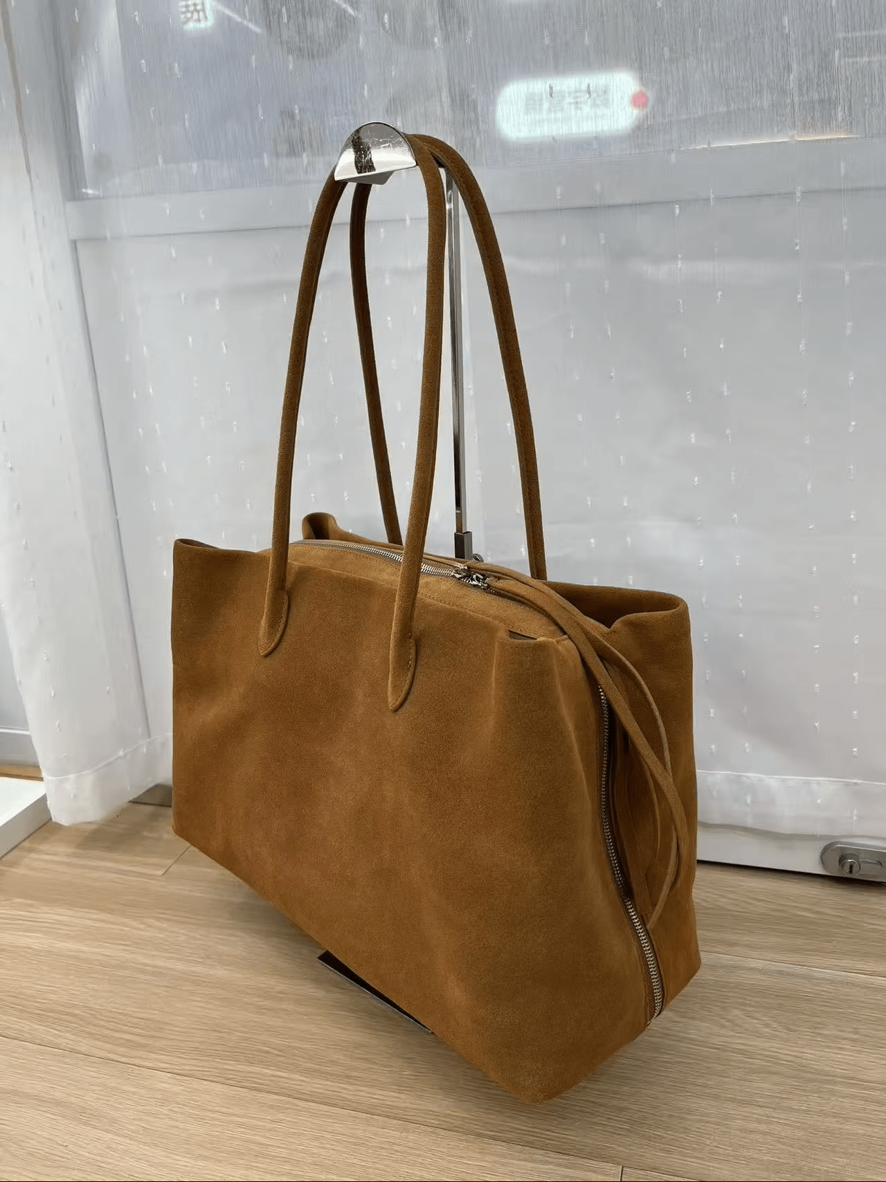 SOERA Carly Frosted Suede Tote Bag - Bag - SOERA-325059-SUE-40-56867 Coffee 40 x 17 x 25 cm
