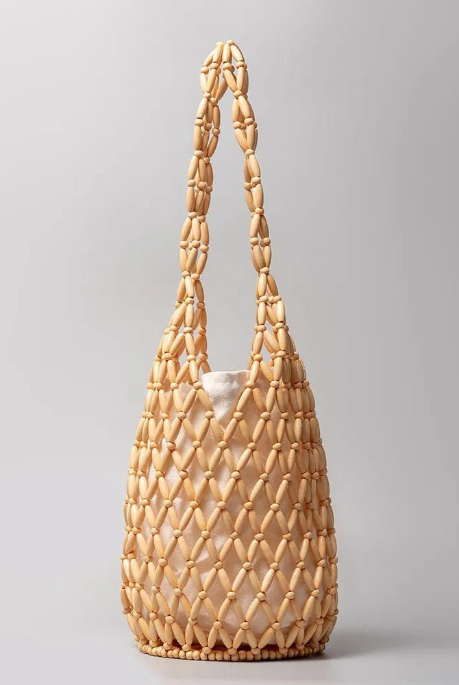 SOERA Margot Woven Beaded Tote Bag - Bag - SOERA-258883-YEL-36-73475 Yellow 36