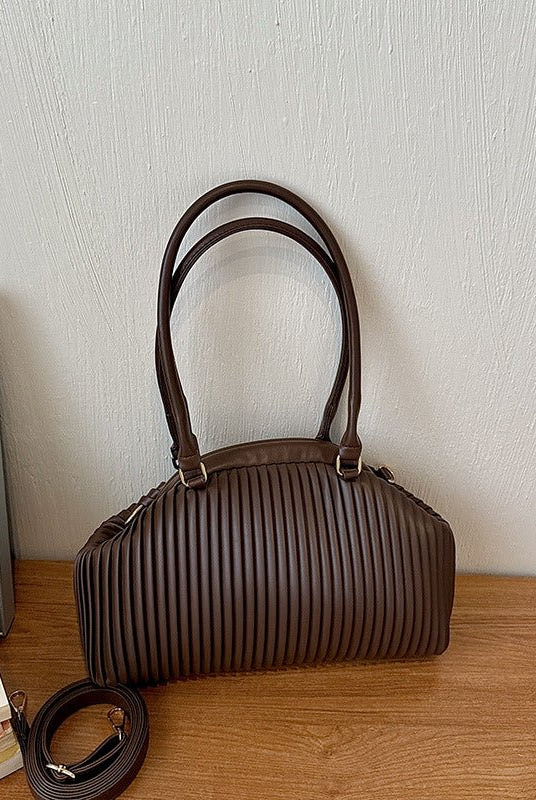SOERA Mariana Pleated Shoulder Bag - Bag - SOERA-677379-DEF-OS-04615 Coffee