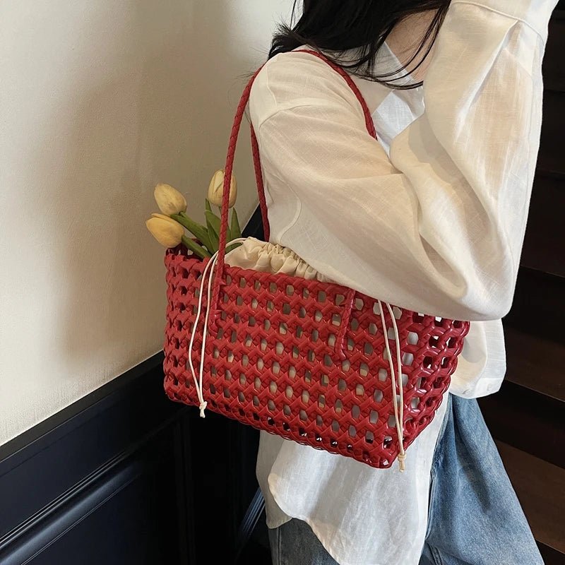 SOERA Sienna Hollowed Shoulder Tote - Bag - Claret