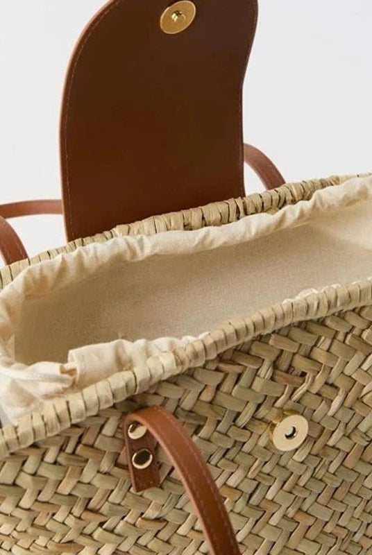 SOERA Sophia Woven Rattan Shoulder Bag - Bag - Beige