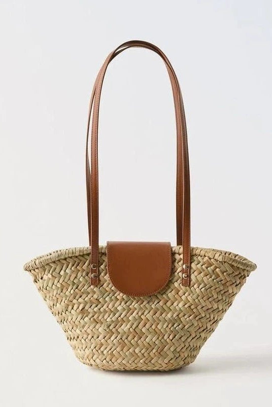 SOERA Sophia Woven Rattan Shoulder Bag - Bag - Beige