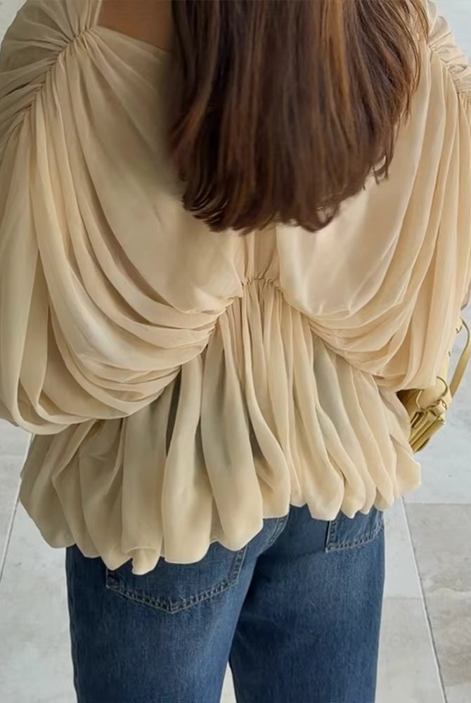 SOERA Margot Draped Chiffon Top - Blouse - SOERA-708675-L-OS-60419 L