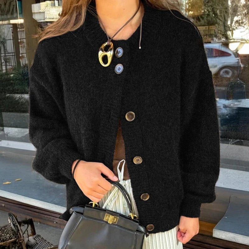 SOERA Lucy Knit Cardigan - Cardigans - 3256809337279348-;cT1764003583420112560 Black S