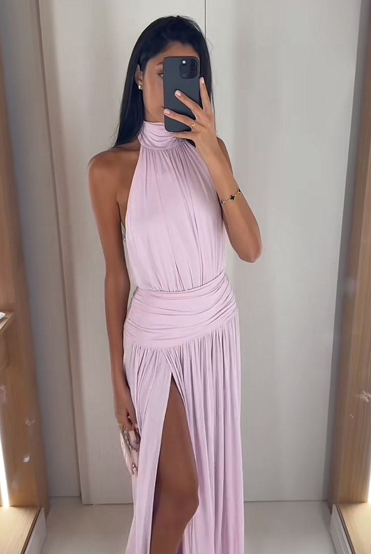 SOERA Brielle Sleeveless Side Split Maxi Dress - Dress - Purple M
