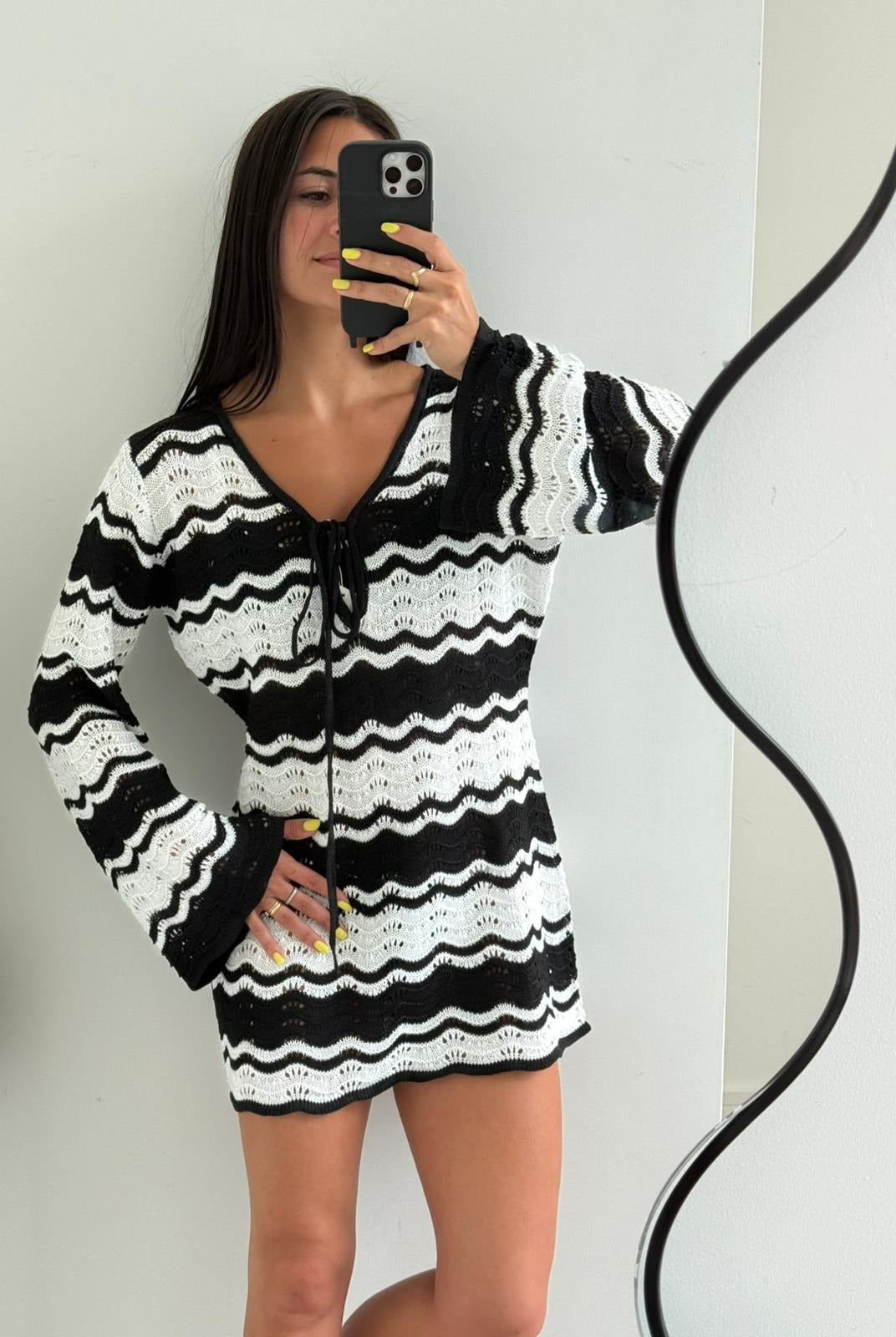SOERA Elena Crochet Contrast Mini Dress - Dress - SOERA-597187-XL-OS-37763 XL