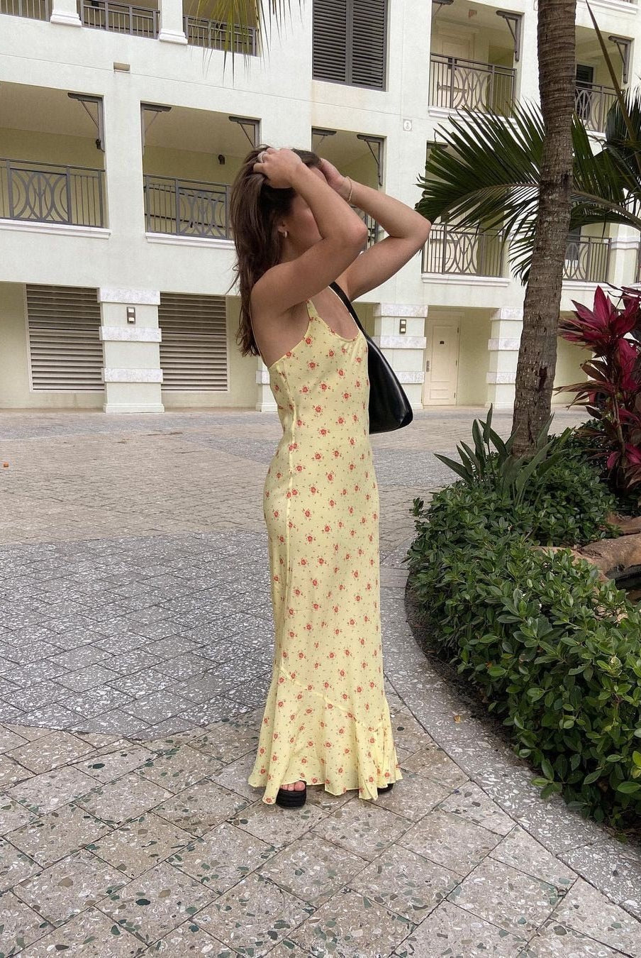 SOERA Erich Flared Ruffle Floral Dress - Dress - SOERA-665347-YEL-S-05539 Yellow S