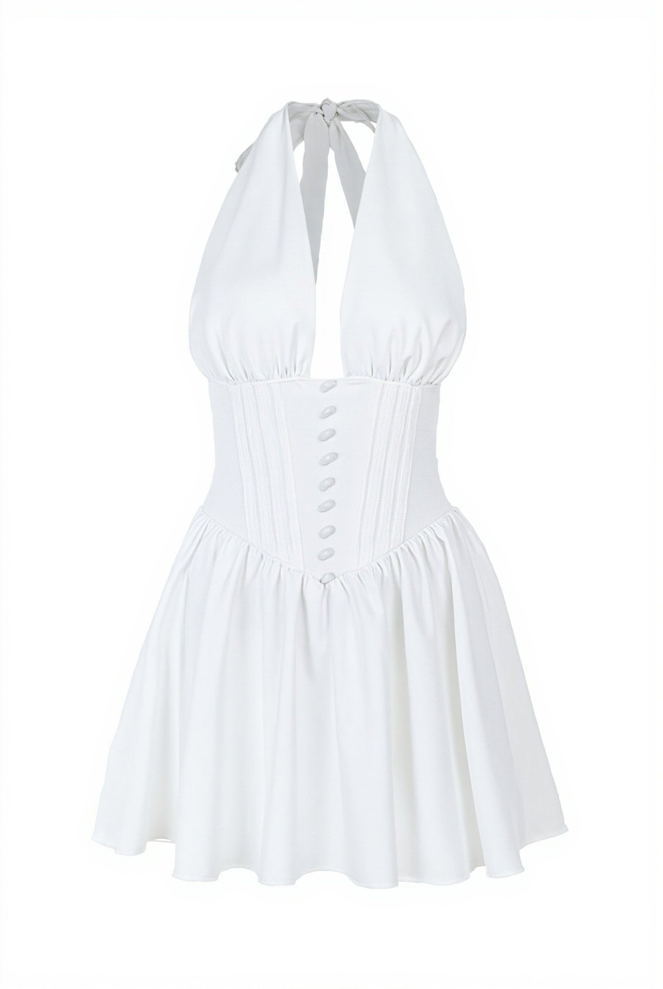 SOERA Kyra Halter Bodycon Mini Dress - Dress - SOERA-001859-WHI-M-10691 White M