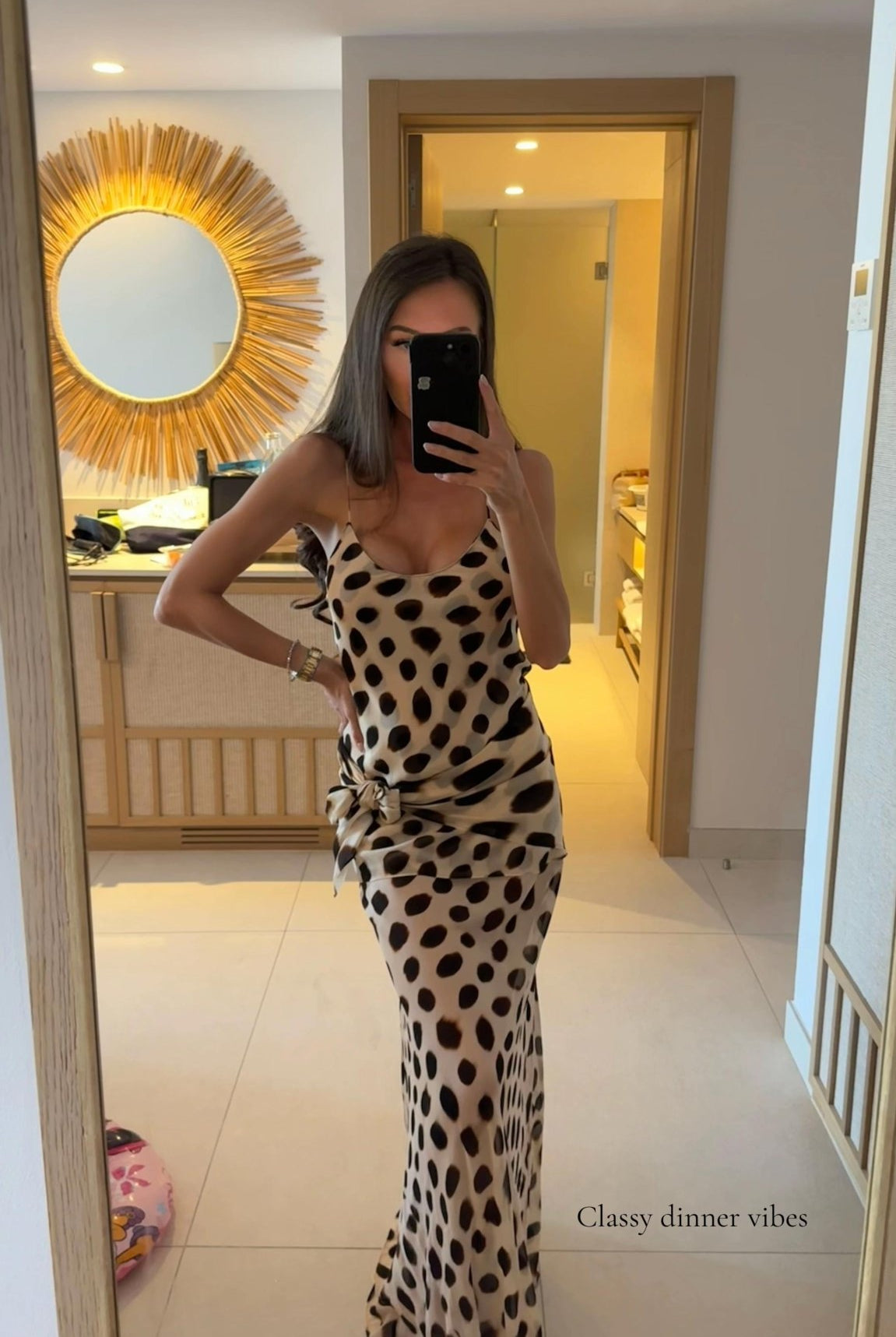 SOERA Natasha Leopard Print Maxi Scarf Dress - Dress - SOERA-332419-L-OS-23715 L
