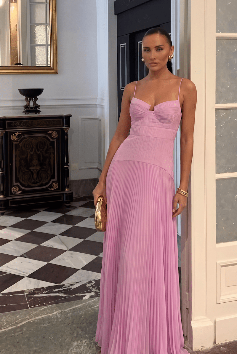 SOERA Sophia Crinkle Chiffon Maxi Dress - Dress - SOERA-516675-ROS-S-65635 Pink S
