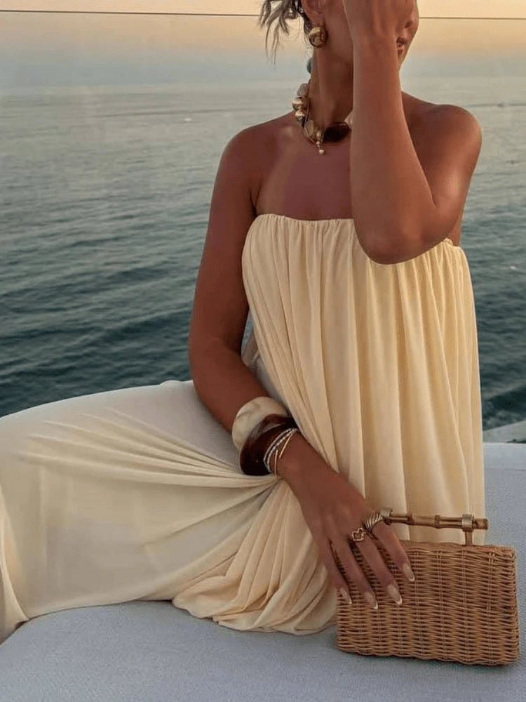 SOERA Sophia Strapless Pleated Maxi Dress - Dress - SOERA-200707-DEF-OS-12036 M