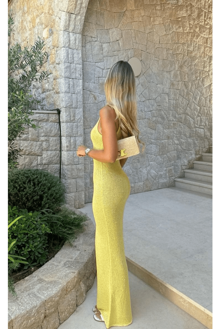 SOERA Zenaya Sequined Sheer Maxi Dress - Dress - Yellow S