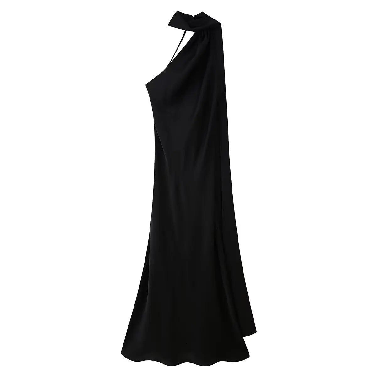 SOERA Beatrice Halter Backless Silk Satin Maxi Dress - Dresses - Yellow S