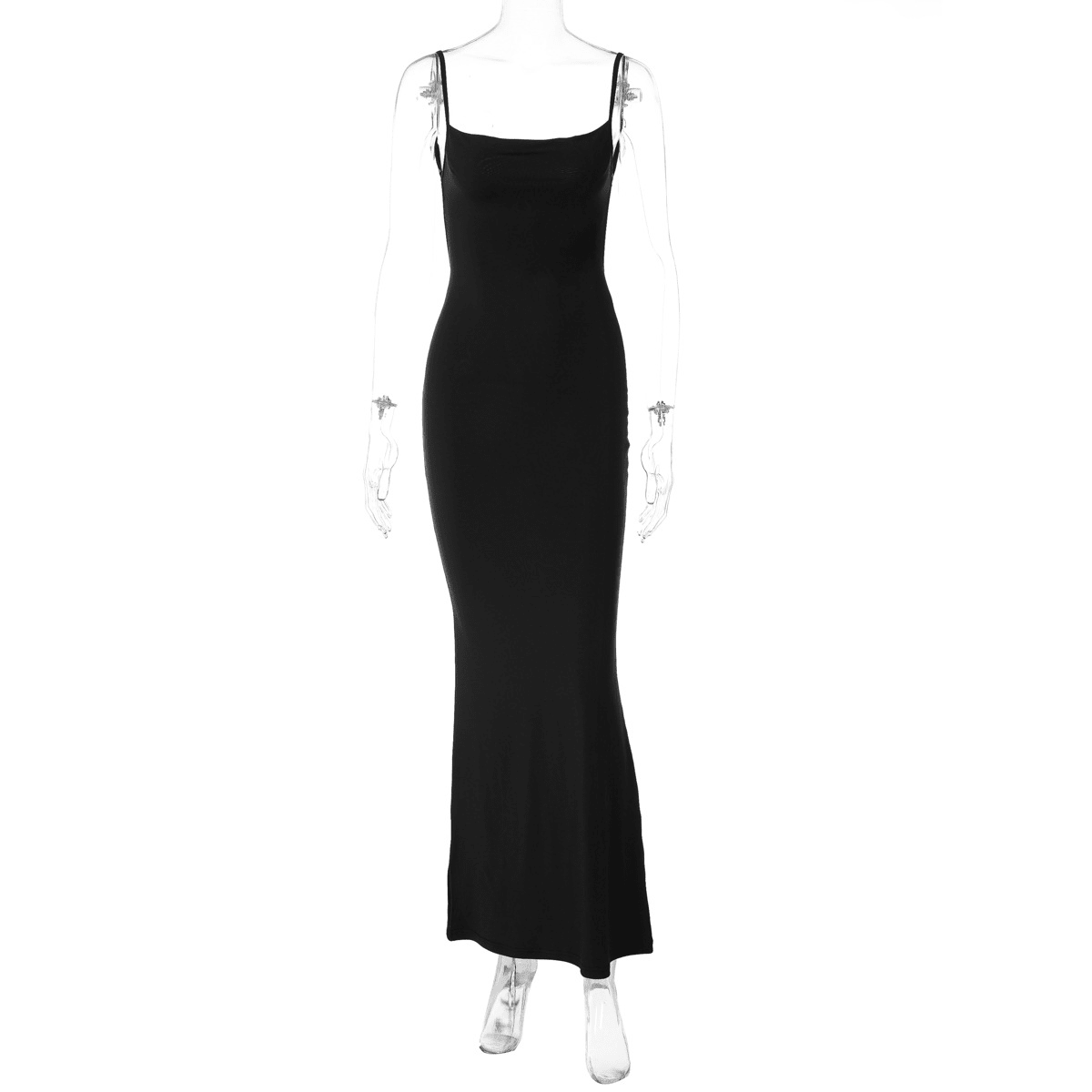 SOERA Janet V Neck Strap Maxi Dress - Dresses - Gray XS
