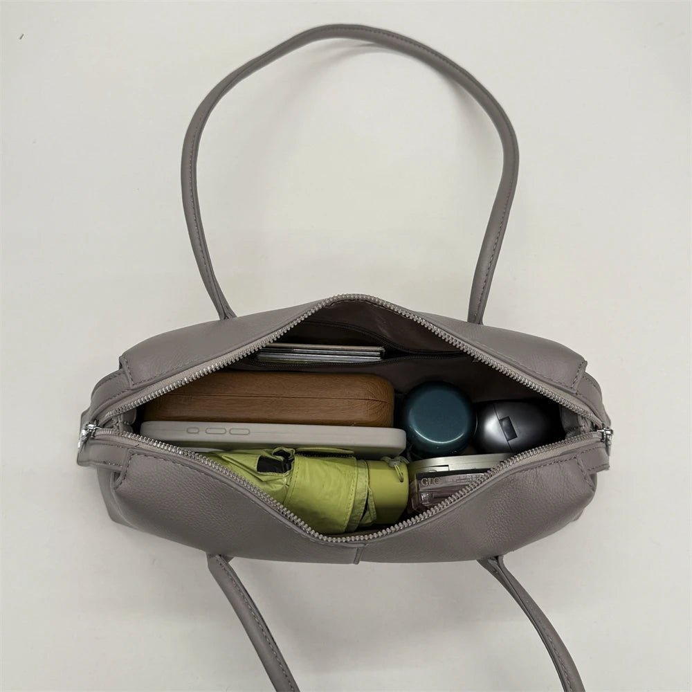 SOERA Beatrice Retro Underarm Shoulder Bag - Handbags - Grey