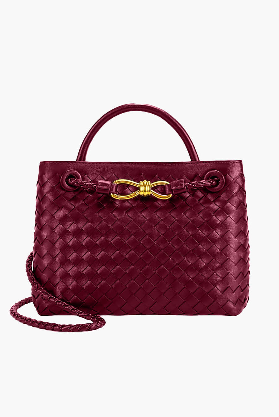 SOERA Lucia Woven Bag - Handbags - DBAD2-RE700008 Medium Burgundy