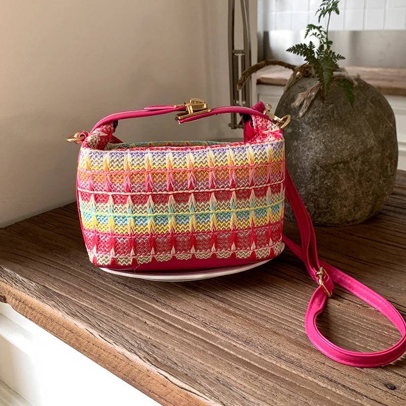 SOERA Raphaela Woven Raffia Sling Bag - Handbags - 1005009607229453-;Gh1774869390937497644 Khaki