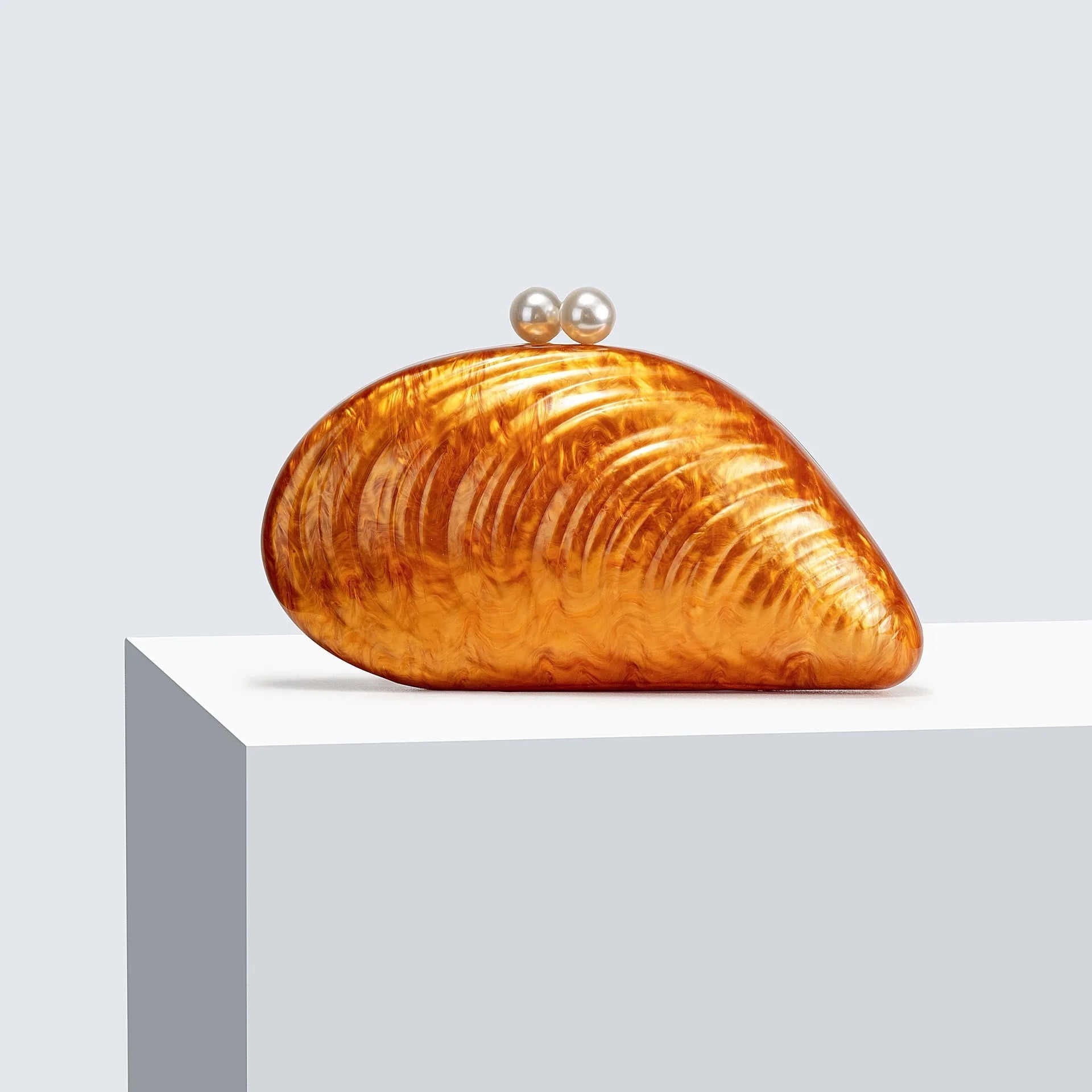 SOERA Valentina Shell - Shaped Clutch Purse - Handbags - Orange