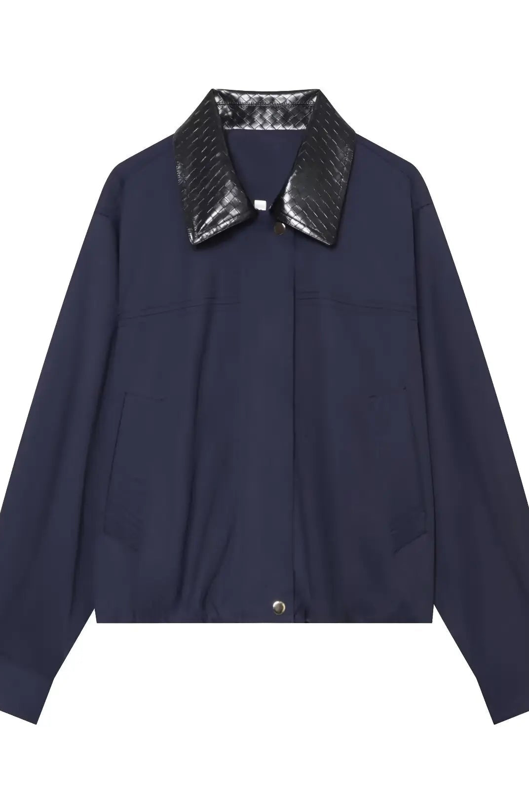 SOERA Olivia Contrast Collar Bomber Jacket - Jacket - SOERA-290755-NAV-XS-48035 Navy XS