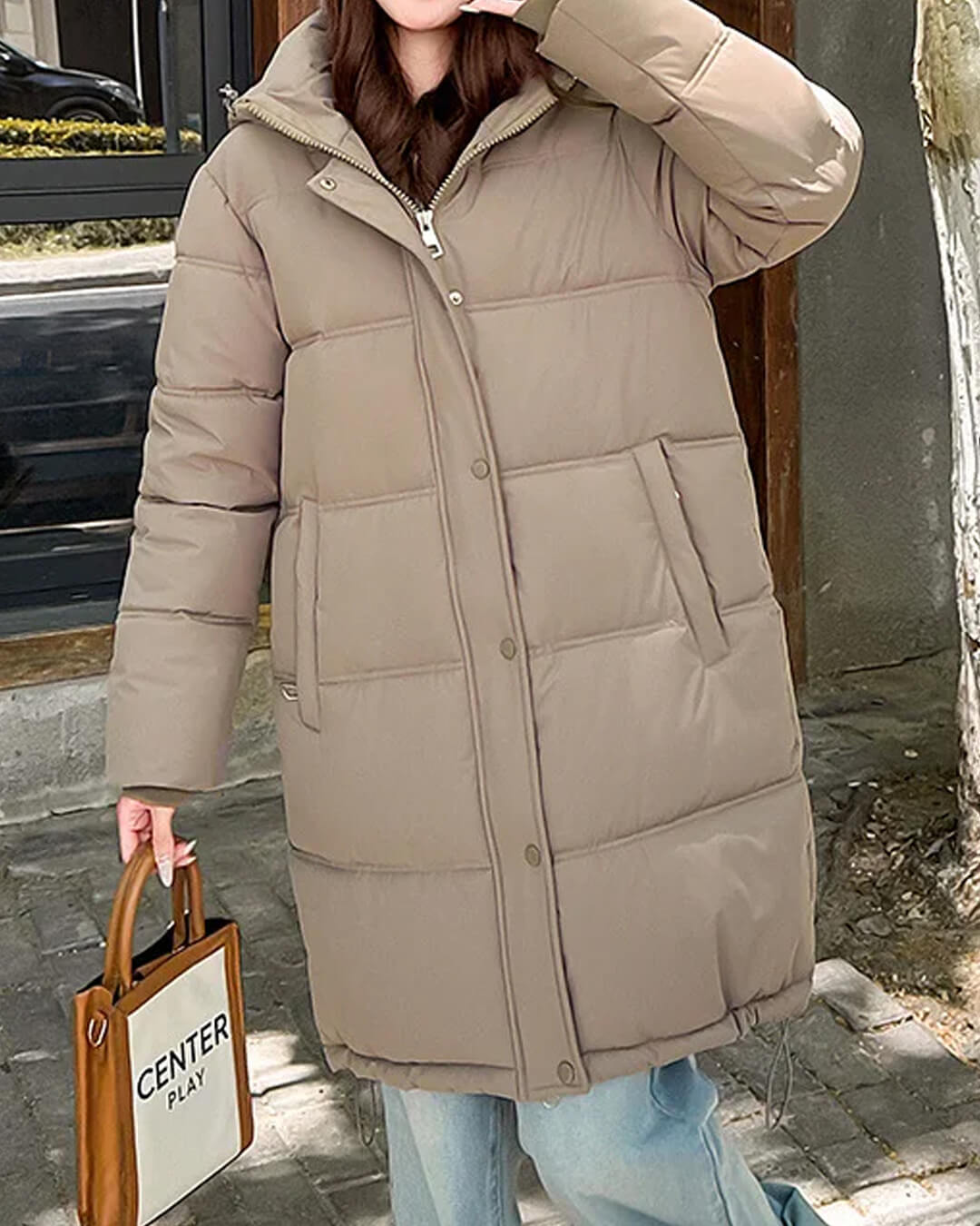 SOERA Carlyn Hooded Parka Jacket - Jackets - Beige S