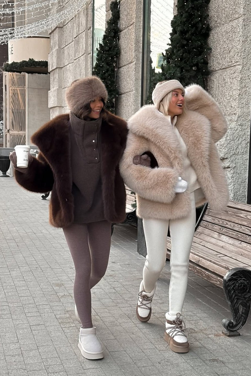 SOERA Emilie Puffy Collar Faux Fur Coat - Jackets - it1767772172501636655 Beige S