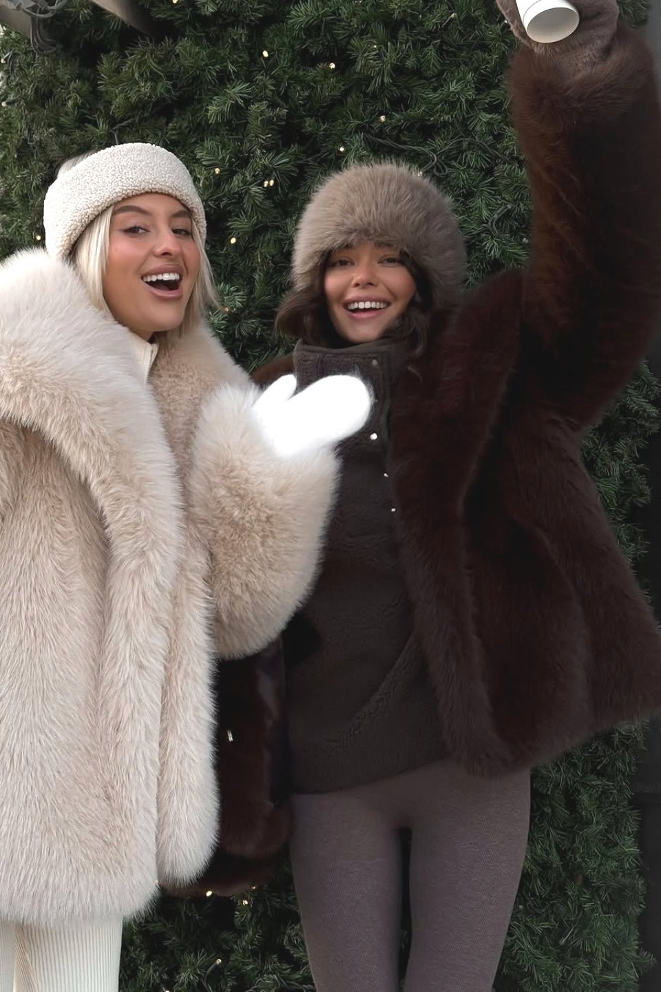 SOERA Emilie Puffy Collar Faux Fur Coat - Jackets - jW1767772172501803407 Beige L