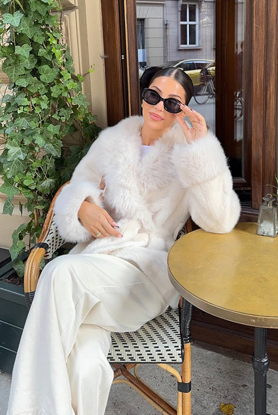 SOERA Jessa Faux Fur Trim Coat - Jackets - Brown M