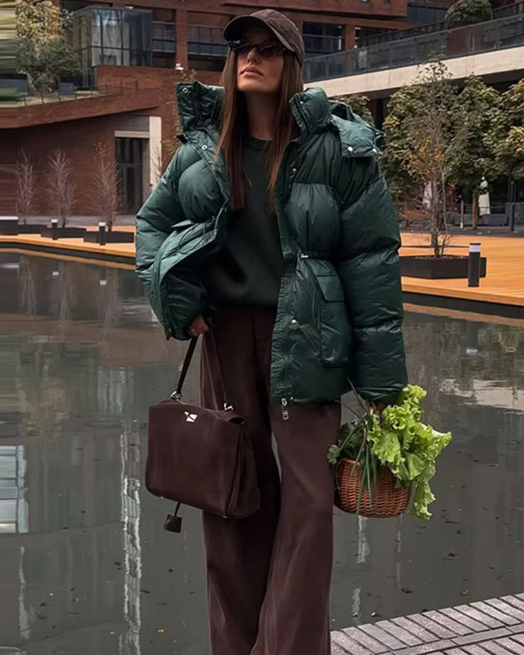 SOERA Jillian Glossy Puffer Jacket - Jackets - Green L