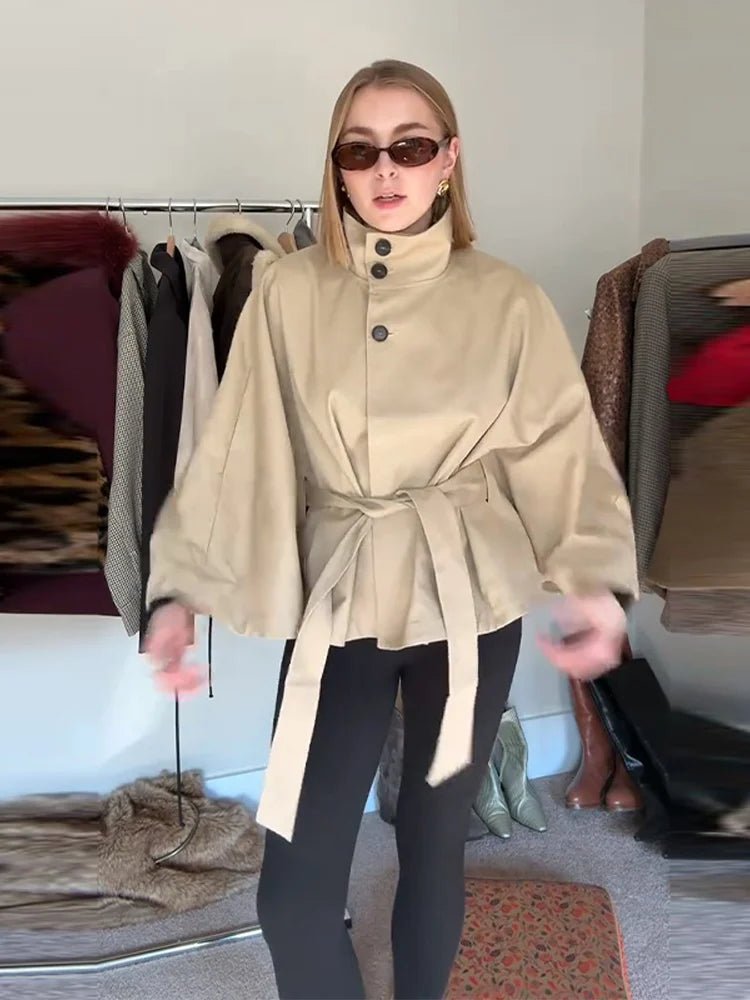 SOERA Kimberly Cape - Style Belted Coat - Jackets - 1005011810305980-;yQ1775503354933056192 M