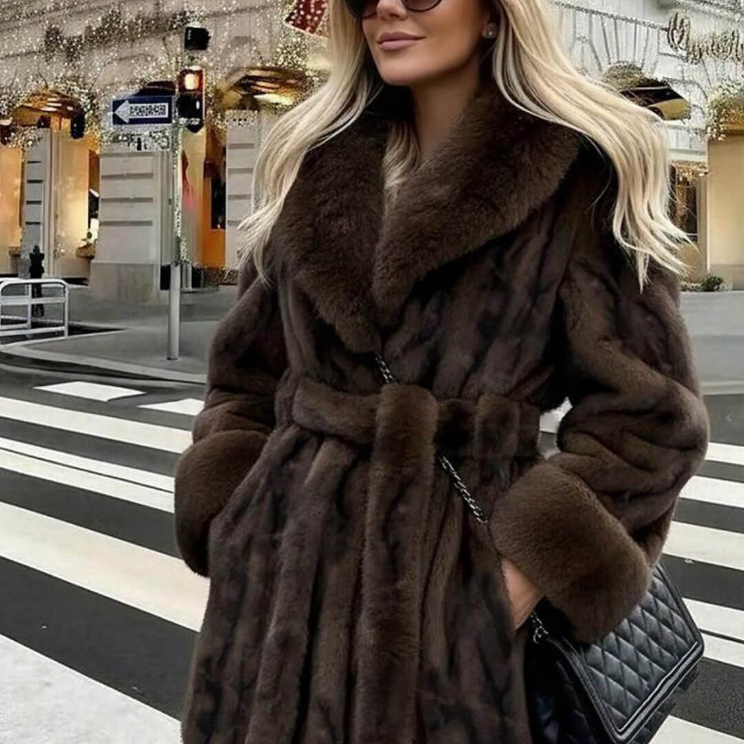 SOERA Louise Faux Fur Coat - Jackets - 3256809693133156-;yQ1765284569740462848 S Coffee