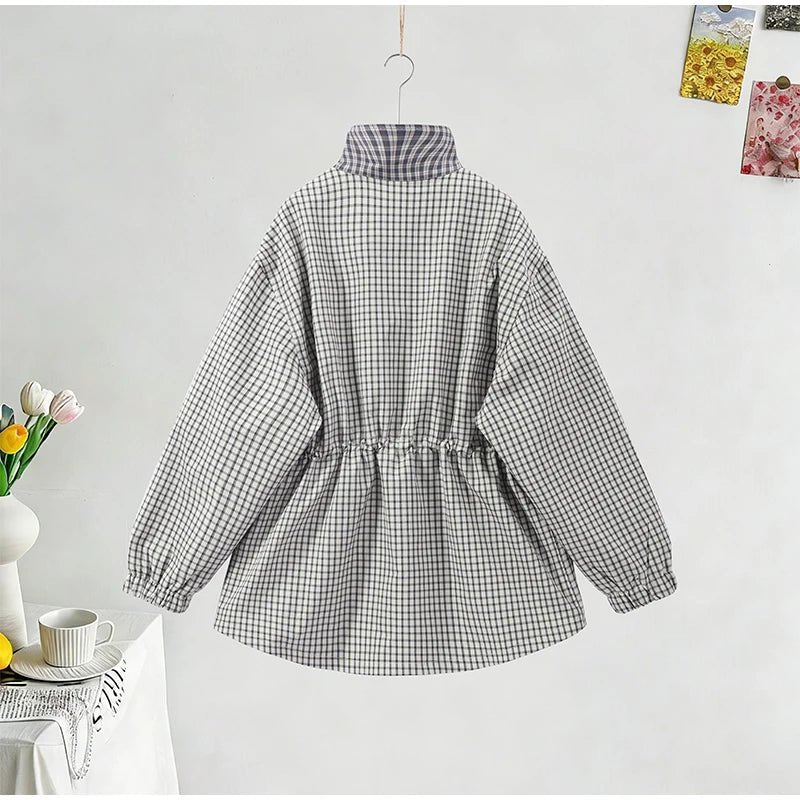 SOERA Marnie Check Hooded Zip Jacket - Jackets - 1005011795742449-;ej1775592292252208532 Beige S