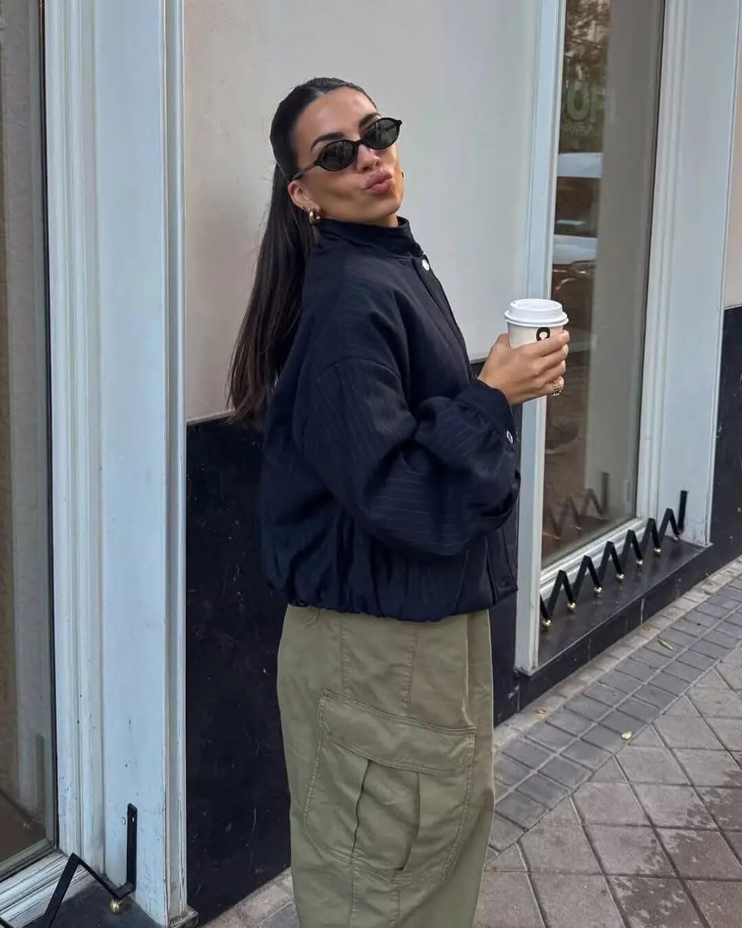 SOERA Selena Striped Stand Collar Jacket - Jackets - 1005010582296121-;xm1775031590525319311 XS