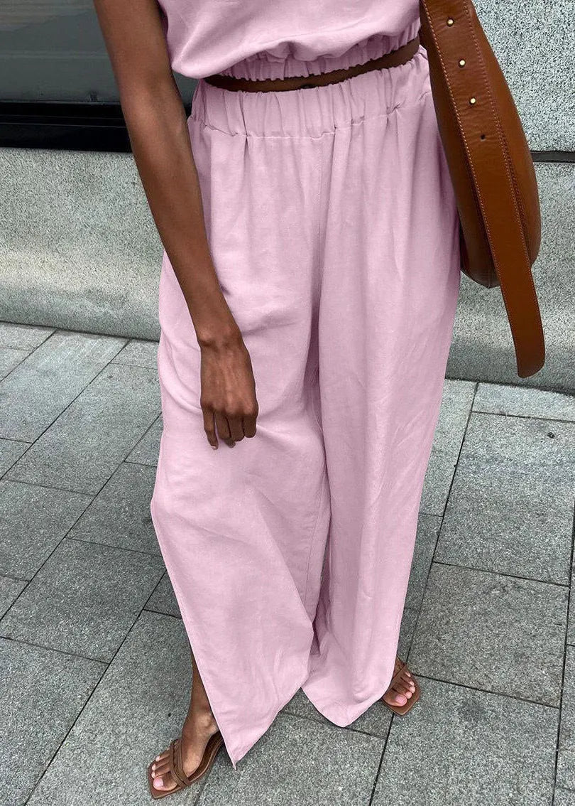 SOERA Celeste Wide - Leg Palazzo Set - Matching Sets - Pink M