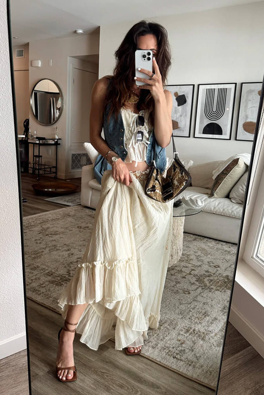 SOERA Julia Ruched Cami Maxi Skirt Set - Matching Sets - Skirt XS
