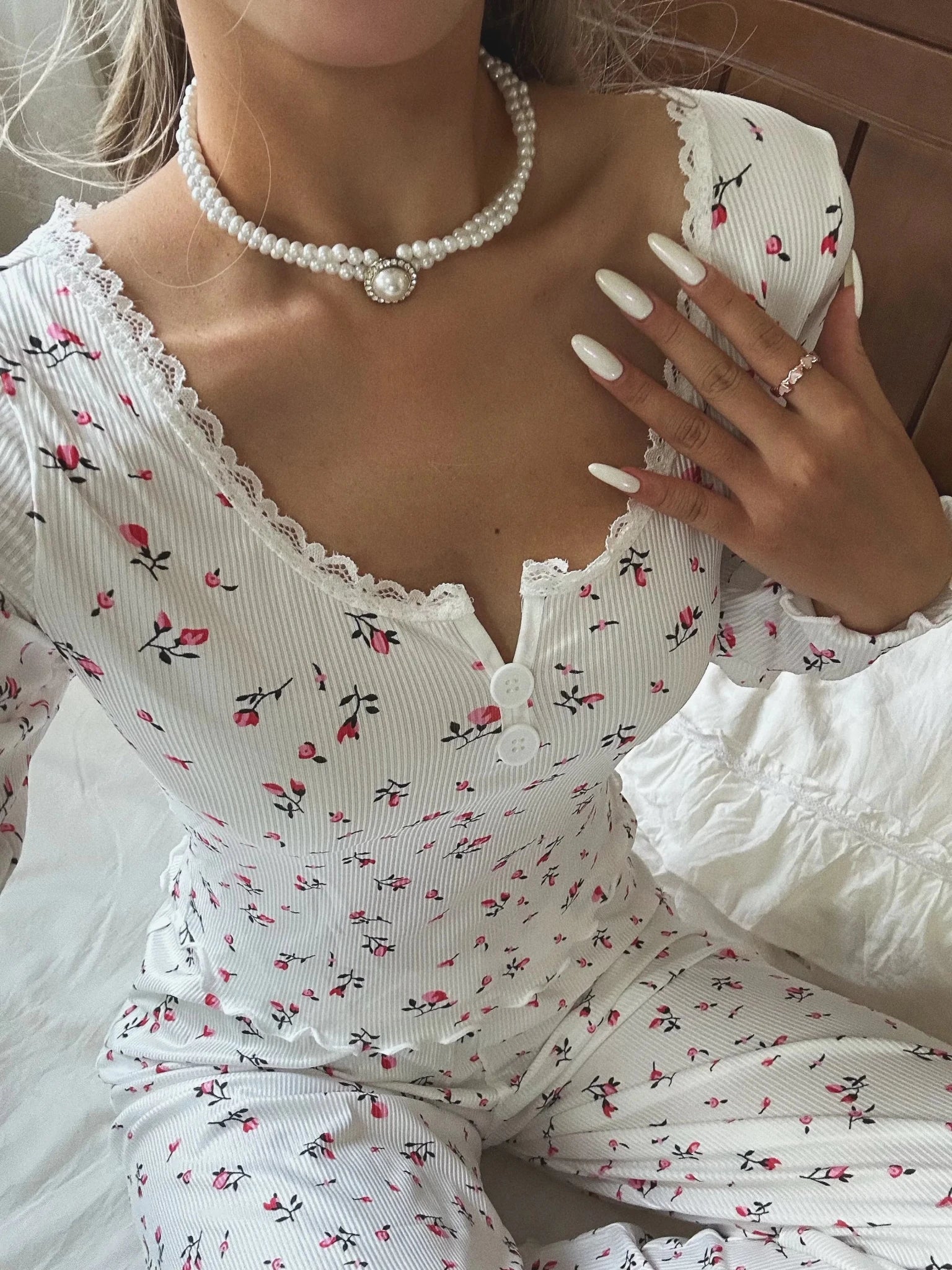 SOERA Long Sleeve Floral Pyjama Set - Matching Sets - 1005011608931050-;Jk1770793333703131077 Set XL