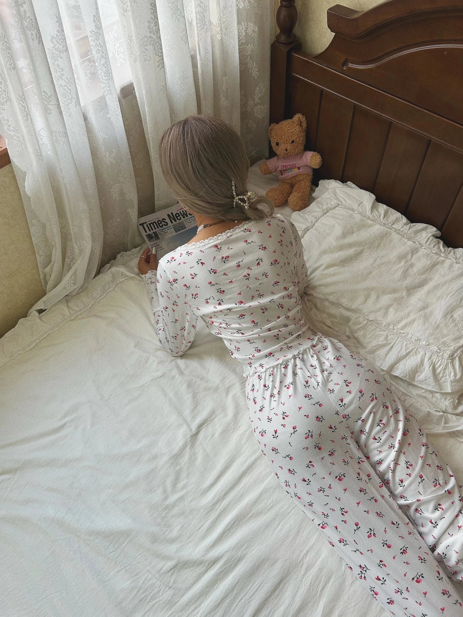 SOERA Long Sleeve Floral Pyjama Set - Matching Sets - Top S