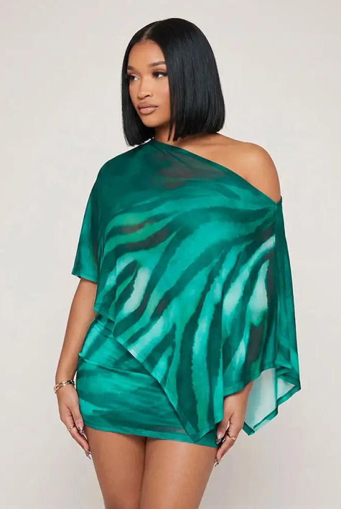 SOERA Mariana Zebra Print Two-Piece Set - Matching Sets - SOERA-091587-DEF-OS-67532 Green S