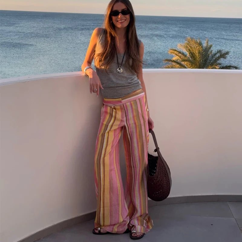 SOERA Aiteshi Wide Leg Palazzo Pants - Pants - SOERA-452675-STR-XS-22979 XS