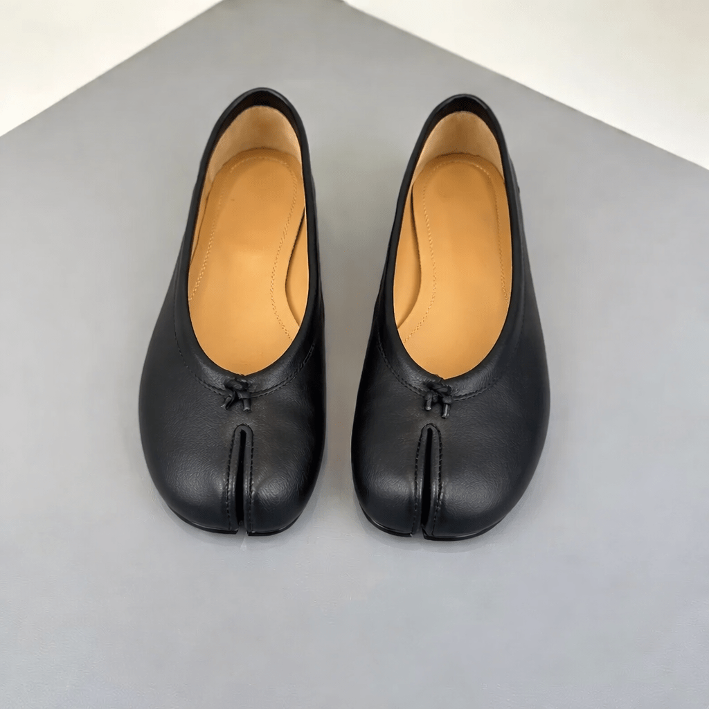 SOERA Bianca Split-Toe Leather Mules - Shoes - Black 35
