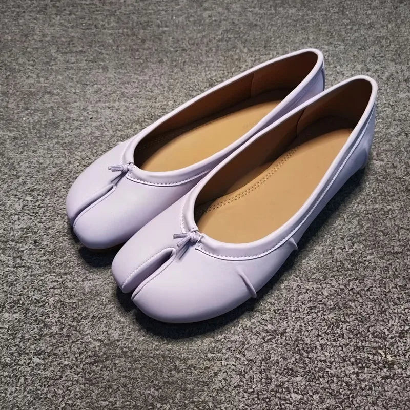 SOERA Bianca Split-Toe Leather Mules - Shoes - Lavender 35