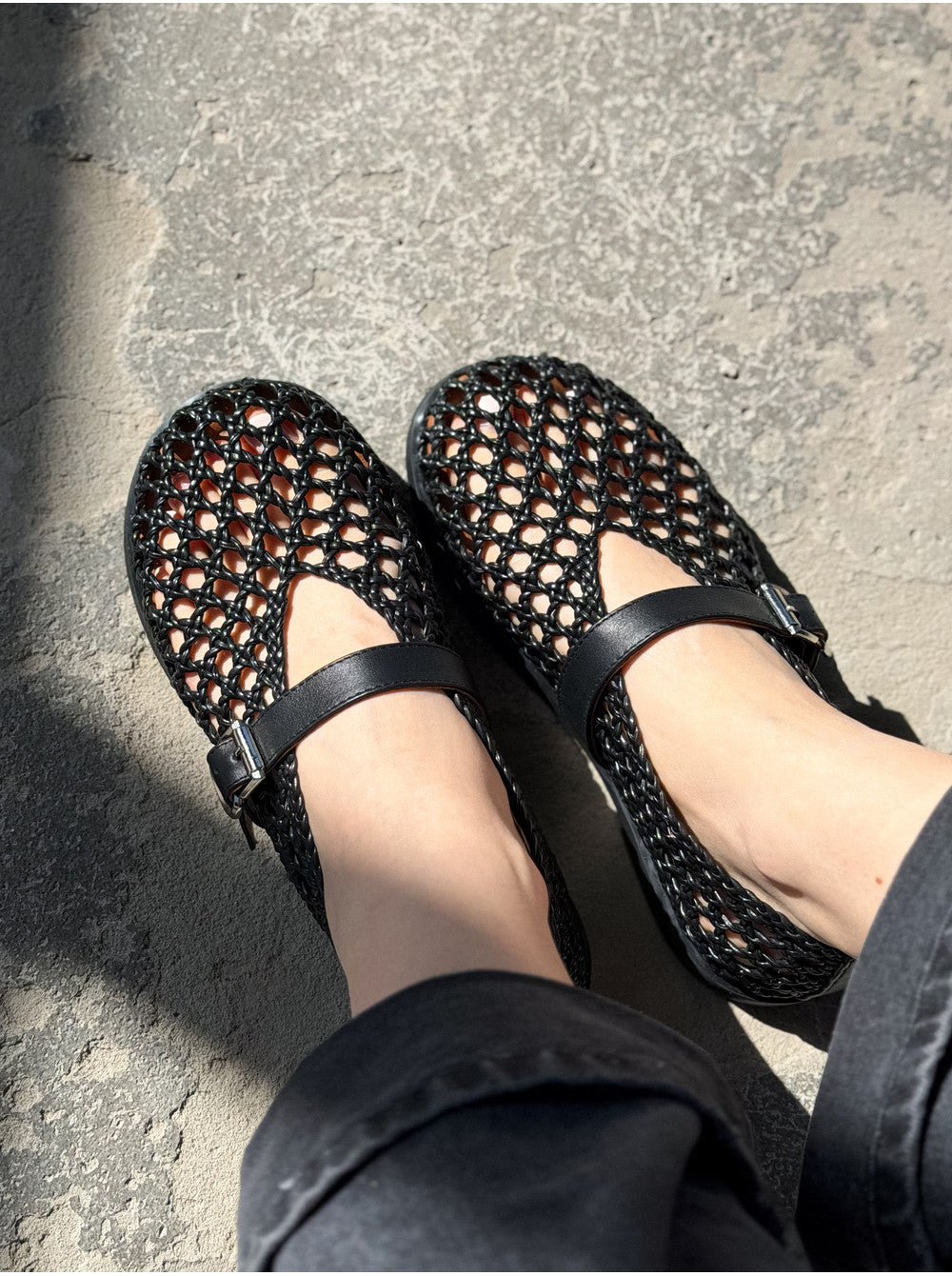 SOERA Bianca Woven Hollow Flat Sandals - Shoes - Beige 35