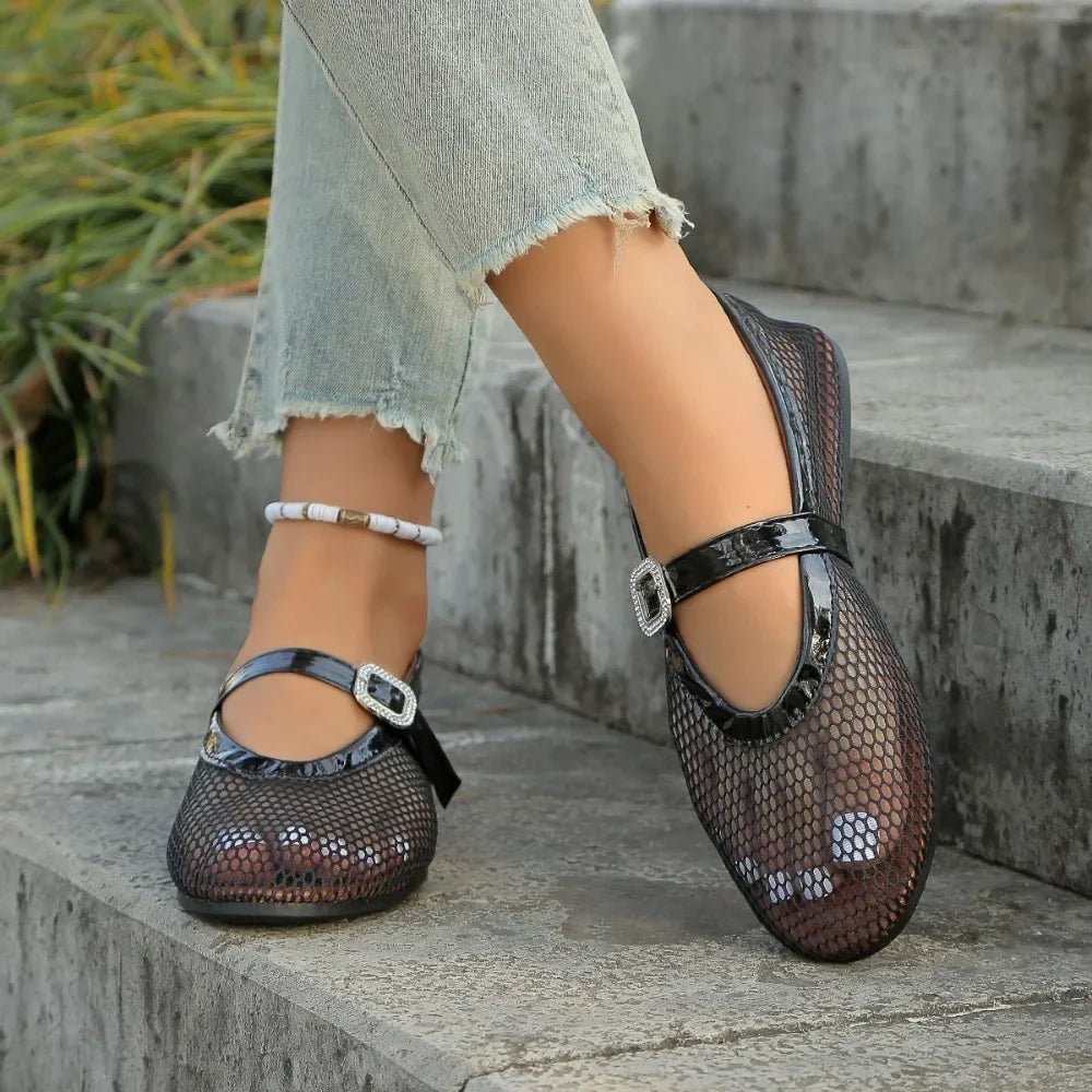 SOERA Elena Round - Toe Ballet Flats - Shoes - Black 38