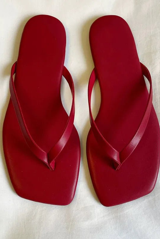 SOERA Fiona Square-Toe Beach Sandal - Shoes - SOERA-103363-DEF-OS-46403 Red 36