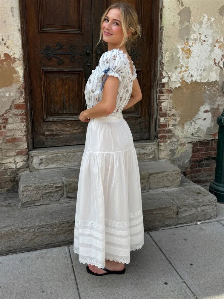 SOERA Blair High-Waist Lace Maxi Skirt - Skirts - White
