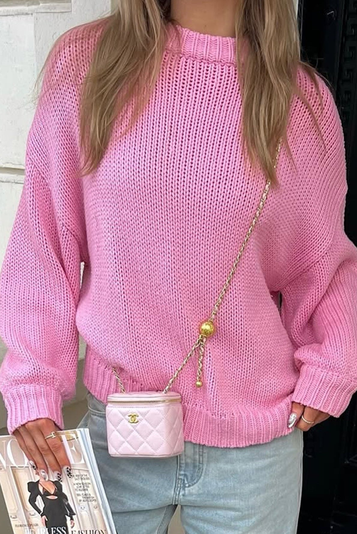 SOERA Amanda Cream Crew Neck Layering Sweater - Sweater - SOERA-319619-S-PINK-16931 Pink S