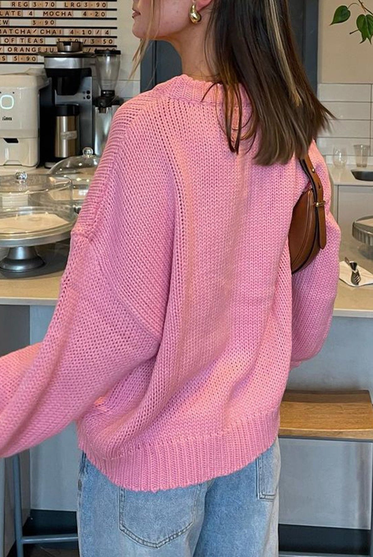 SOERA Amanda Cream Crew Neck Layering Sweater - Sweater - SOERA-319619-S-PINK-16931 Pink S