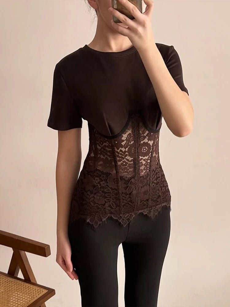 SOERA Suzie Lace Corset Top - Tops - 1005010567957925-;di1770053333558456255 Black S