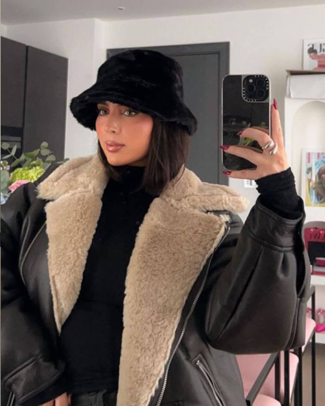 SOERA Pauleen Fluffy Bucket Hat - Winter Hats - 3256809632924783-;Ac1764102178382359187 Black