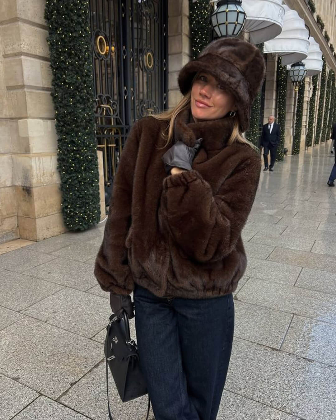 SOERA Pauleen Fluffy Bucket Hat - Winter Hats - 3256809632924783-;MB1764102178382812074 Beige